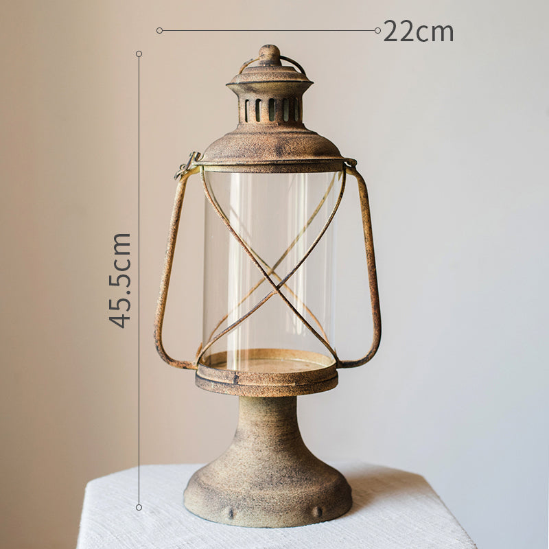 Retro Iron Candlestick Small Lantern