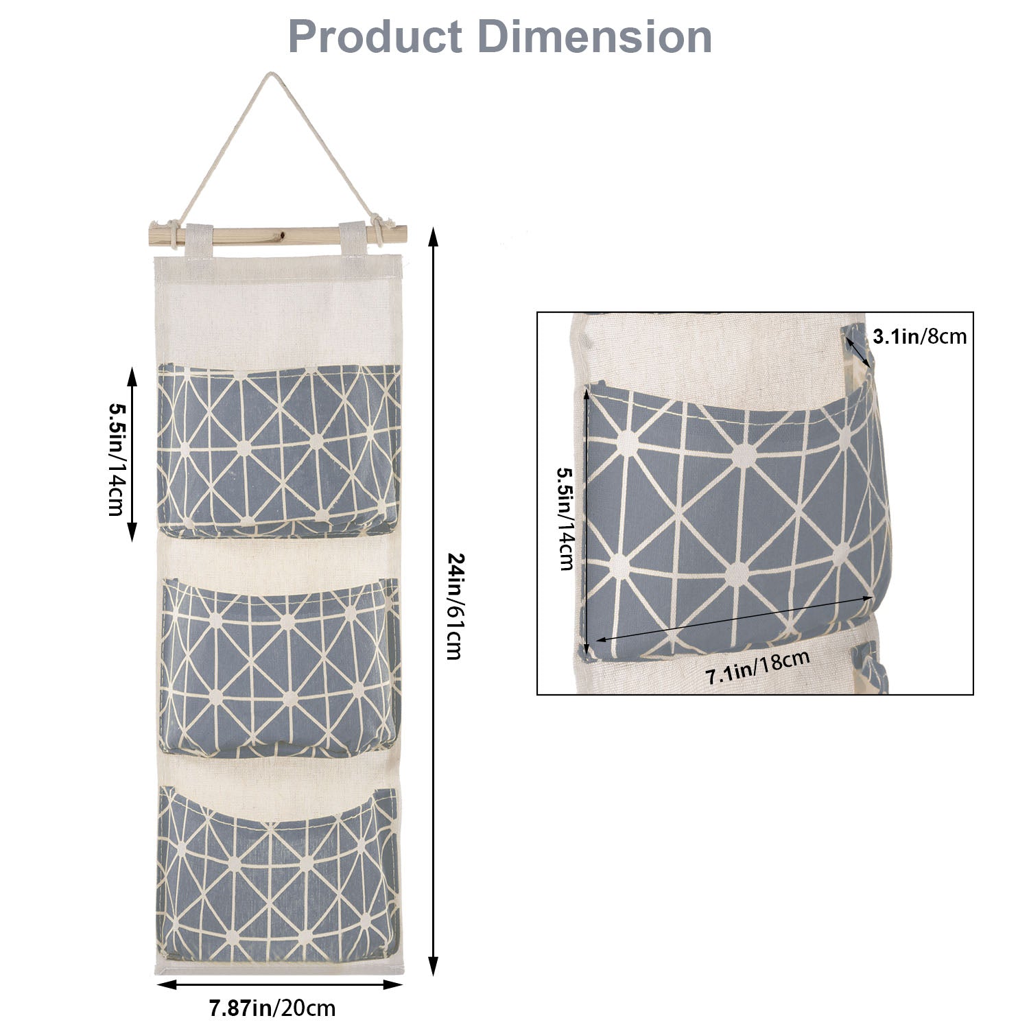 Wall Mounted Storage Bag Organizer (1 Pc)
