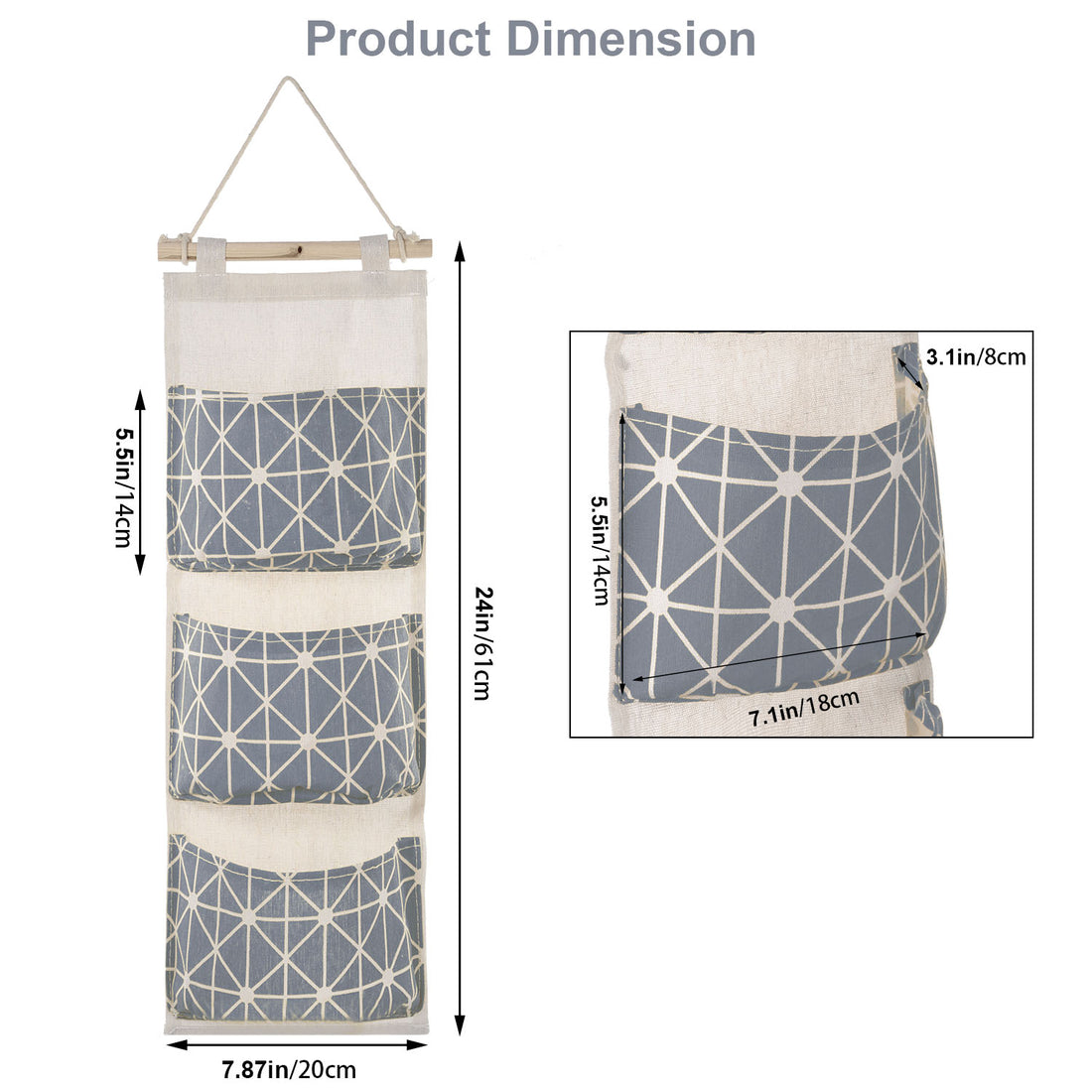 Wall Mounted Storage Bag Organizer (1 Pc)