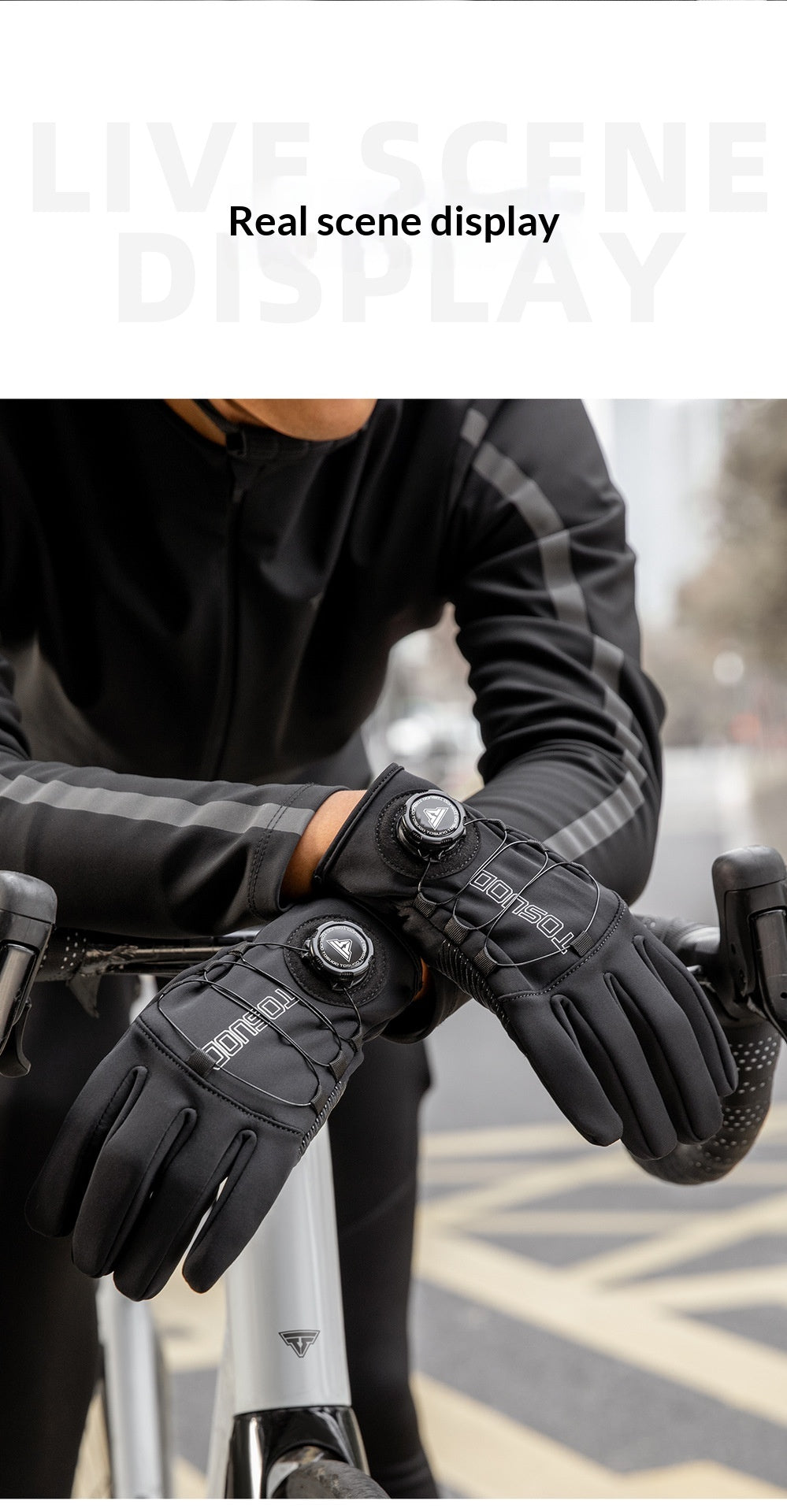 Bicycle Electric Bike Long Finger Riding Gloves