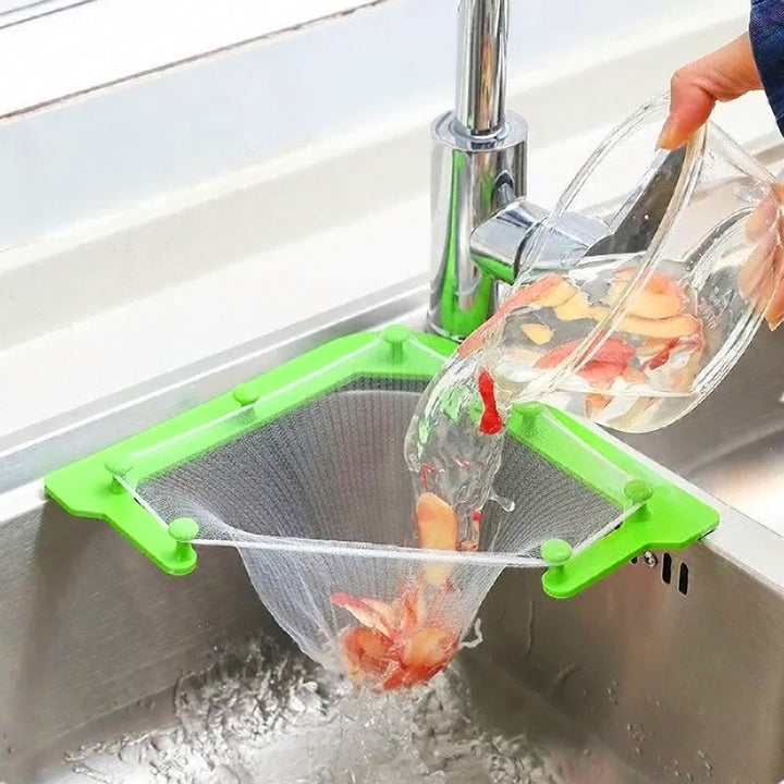 Kitchen Sink Triangle Hanging Net Drain Storage Rack