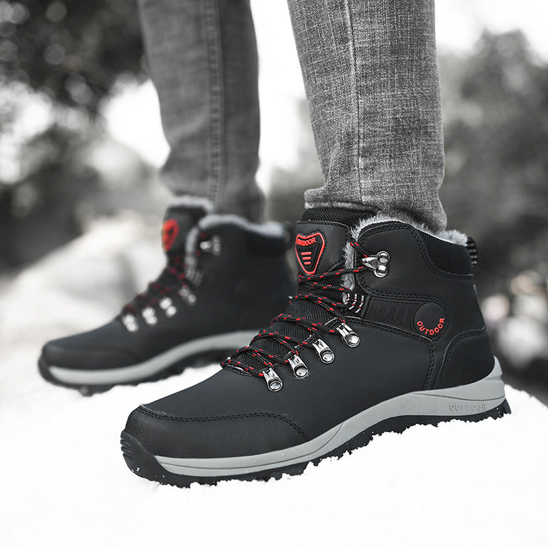 Winter Snow Boots Men Warm Plush Ankle Boots