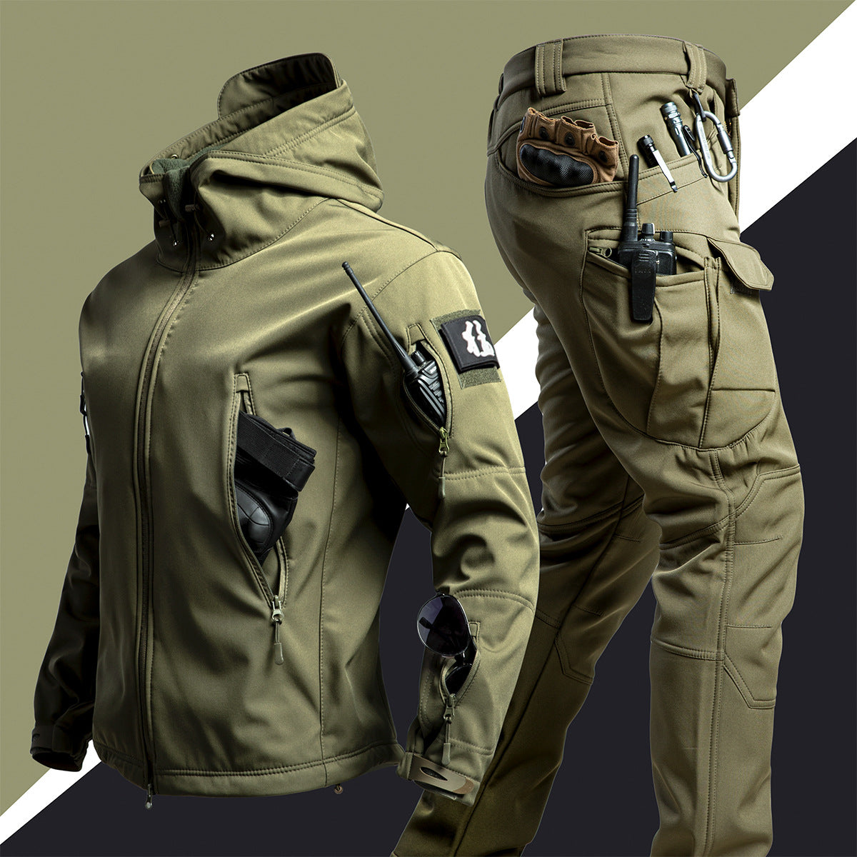 Outdoors Shell Jacket Suit For Men