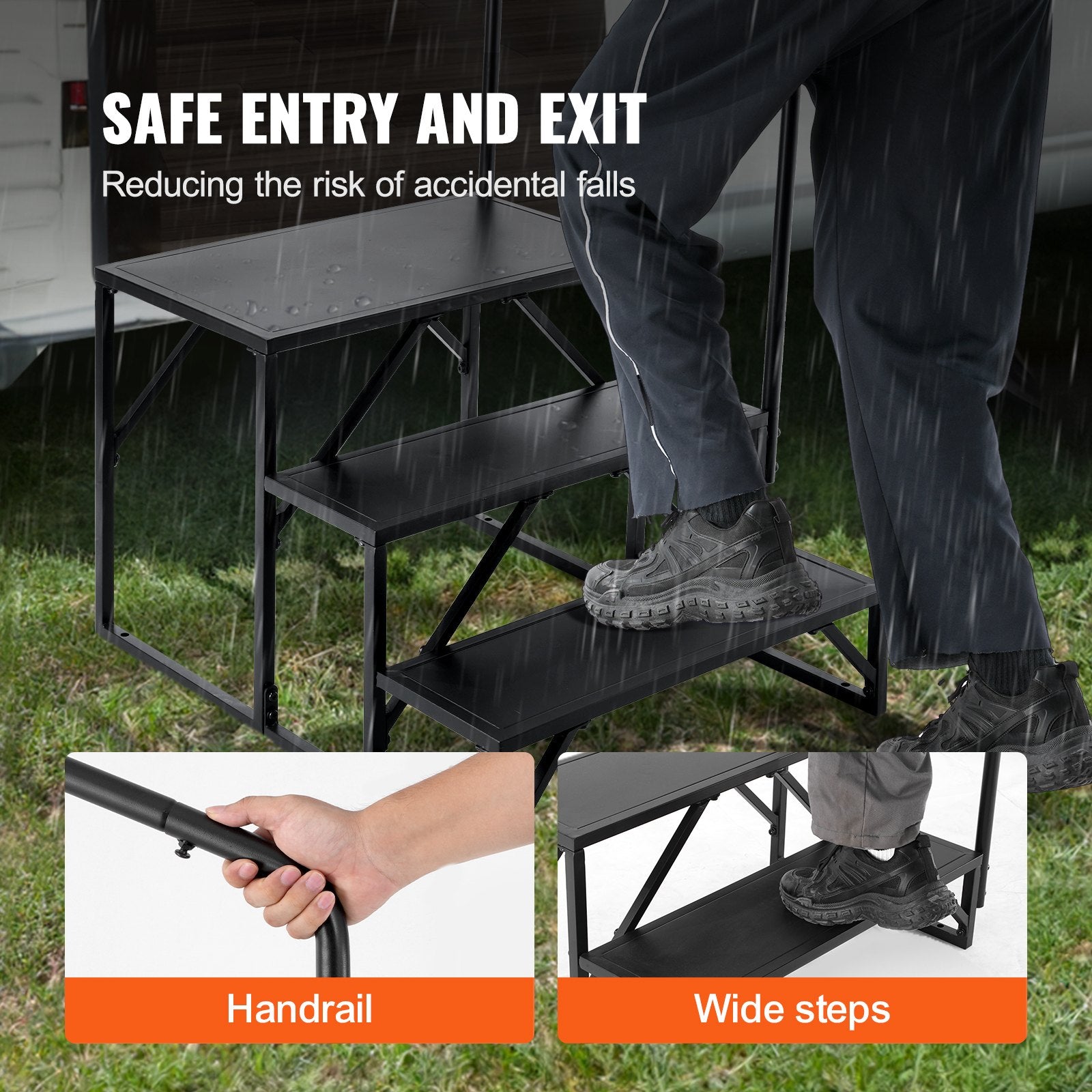 3 Step RV Stairs For Camper Access