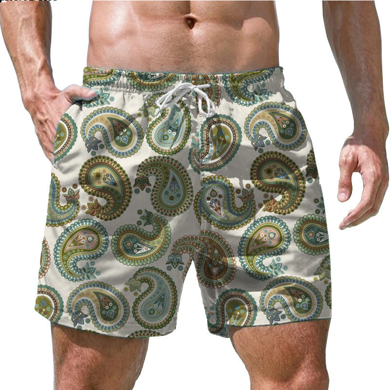 Men’s Hawaiian 3D Print Board Shorts
