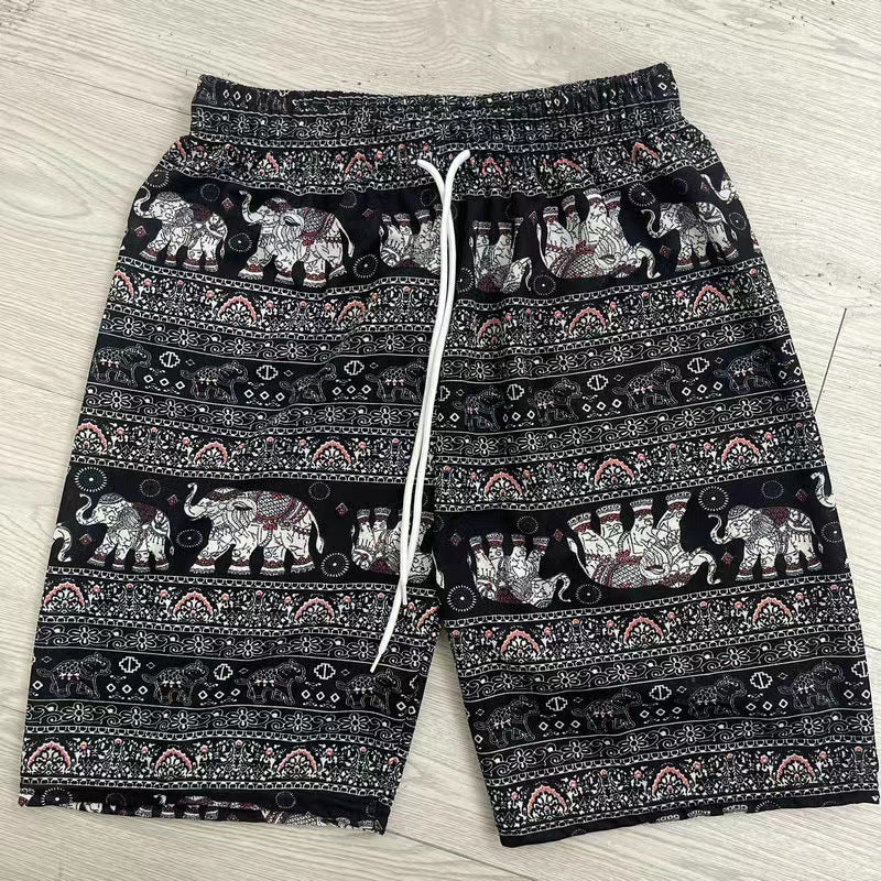 Elephant Print Swim Trunks