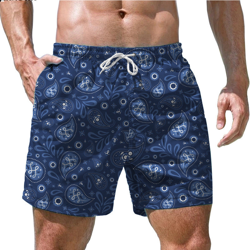 Men’s Hawaiian 3D Print Board Shorts