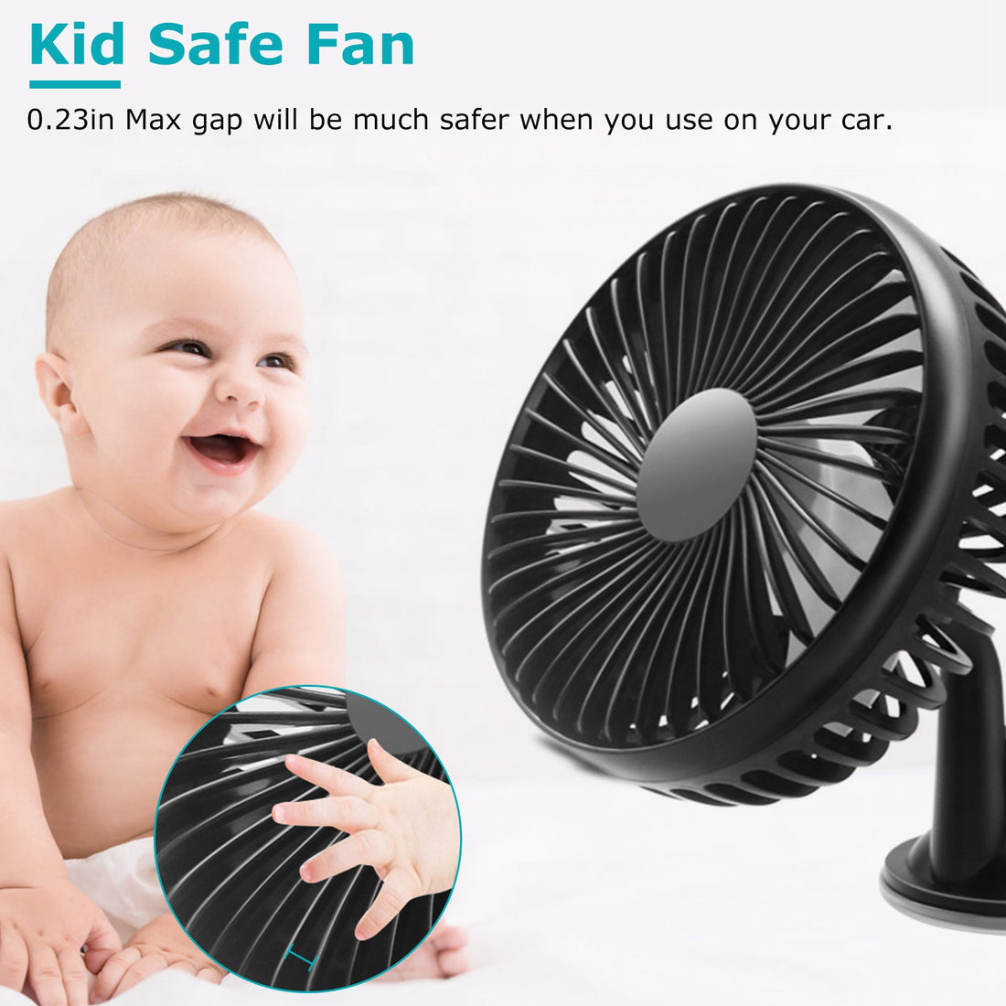 Portable 1Pc Car Cooling Fan