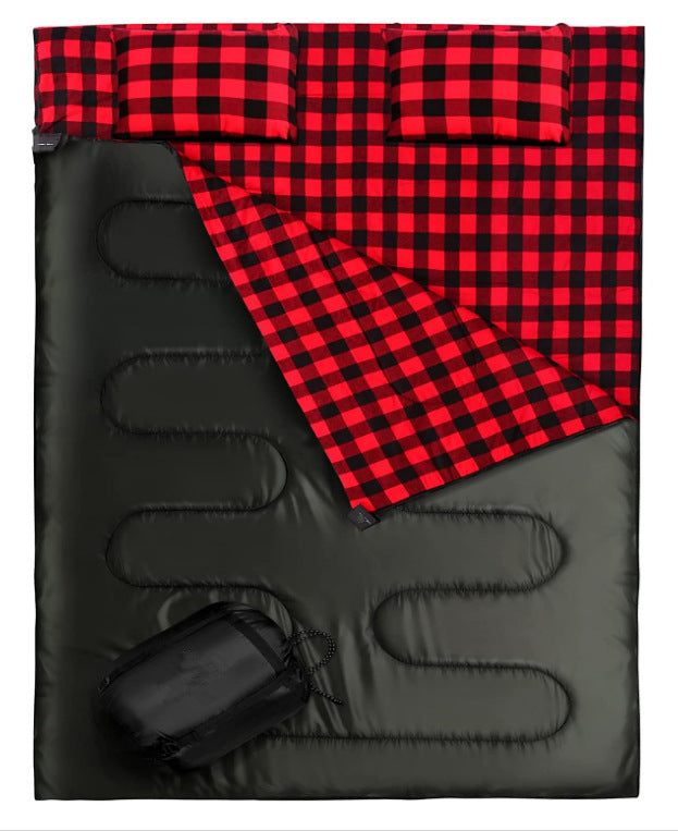 Camping Flannel Sleeping Bag Thickened