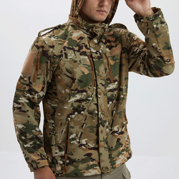 Men's Fleece Jacket Camouflage Waterproof