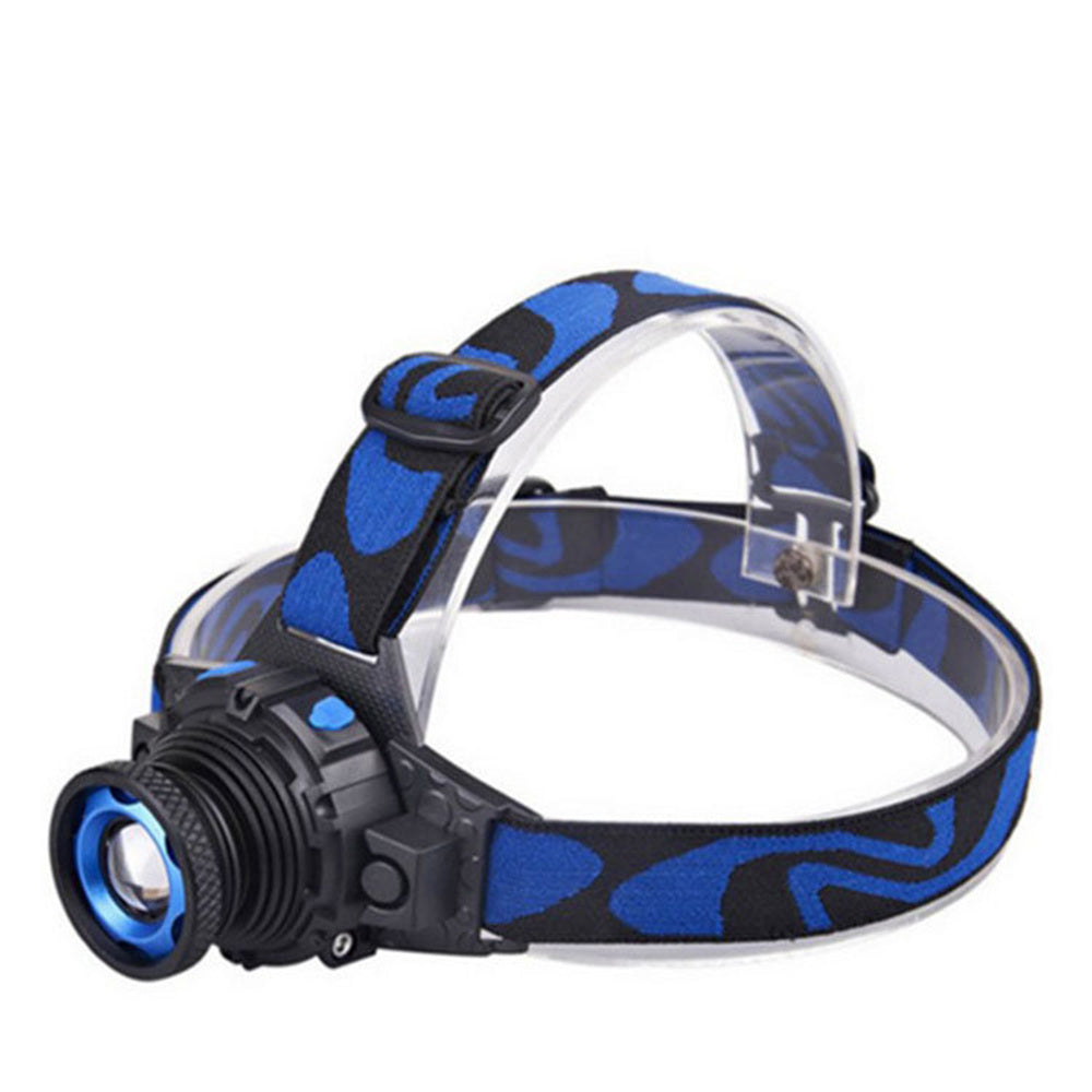 Rechargeable Polymer LED Headlamp Focus Beam Head-Mounted Camping Cycling Light