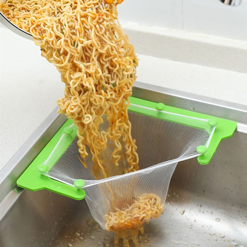 Kitchen Sink Triangle Hanging Net Drain Storage Rack
