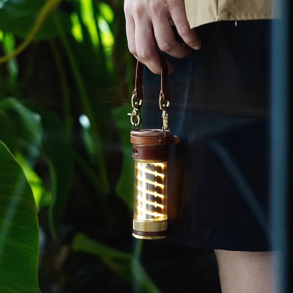 Camping Lantern Leather Hang Rope 3-piece Suit