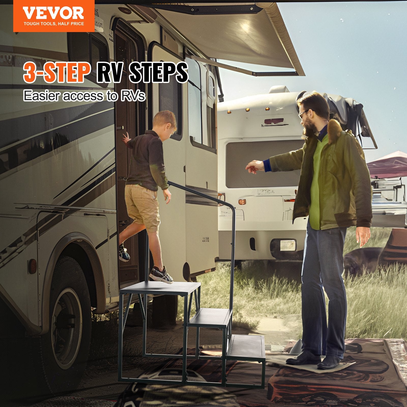 3 Step RV Stairs For Camper Access