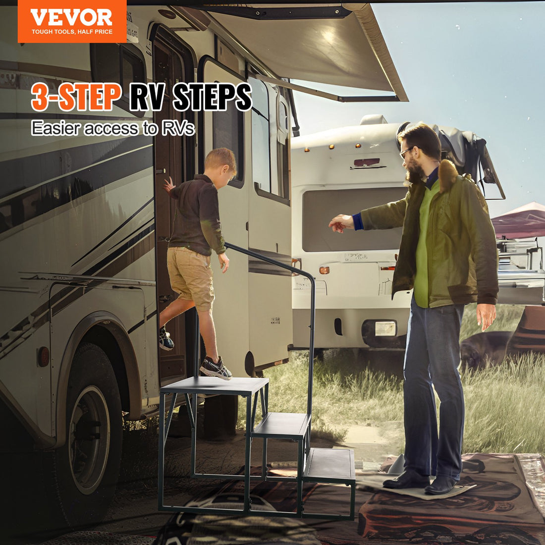 3 Step RV Stairs For Camper Access