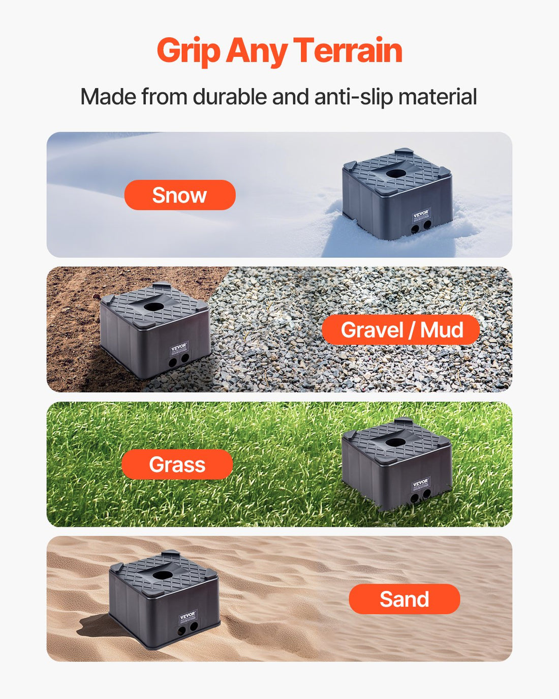 6 Inch Heavy Duty RV Leveling Block 6000 Lbs Capacity