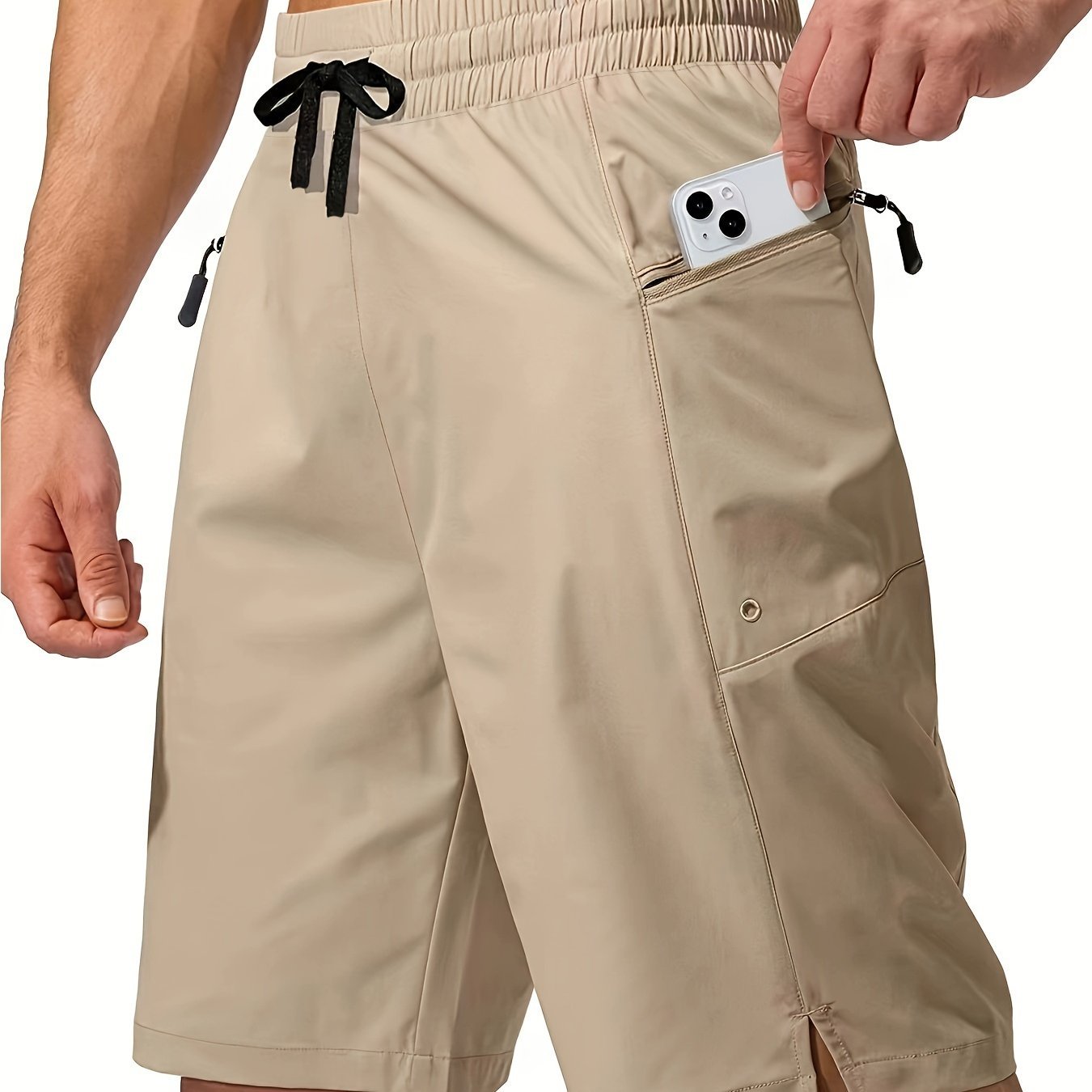 Men’s Solid Color Quick-Dry Board Shorts