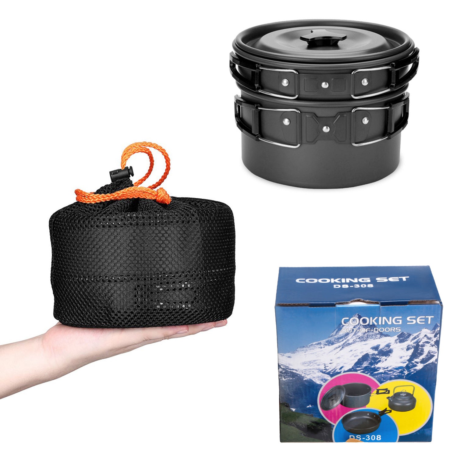Camping Combination Pot Set with Teapot