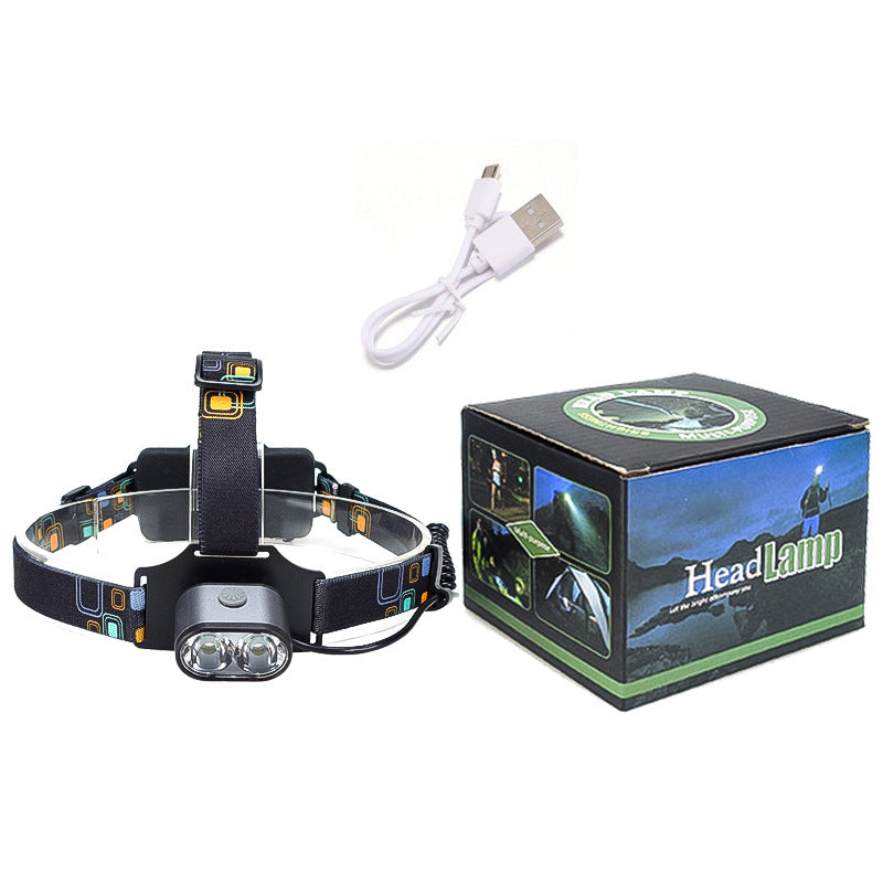 LED USB Rechargeable Headlamp Head-Mounted Outdoor Light