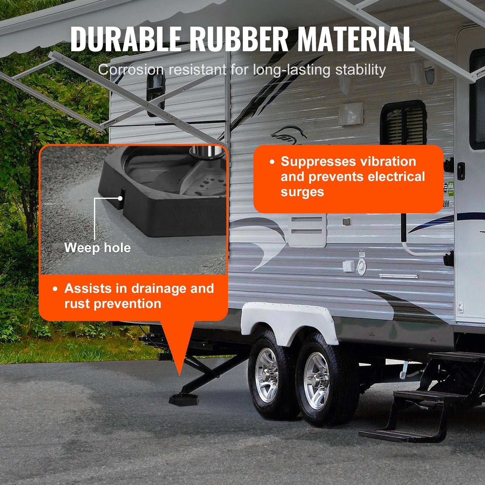 RV Leveling Pads 9 Inch Round Landing Feet