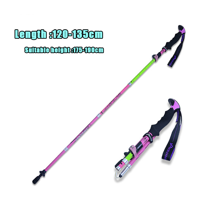 Outdoor Carbon Folding Trekking Poles Lightweight Hiking Sti