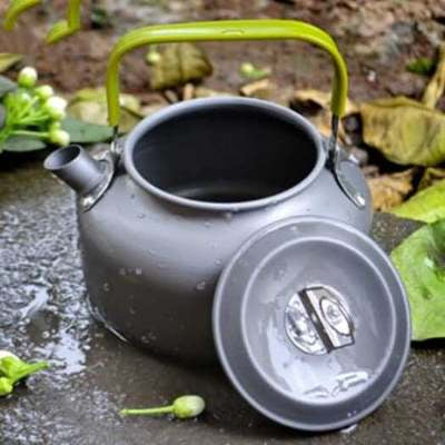 3 Piece Camping Cookware Set with Teapot