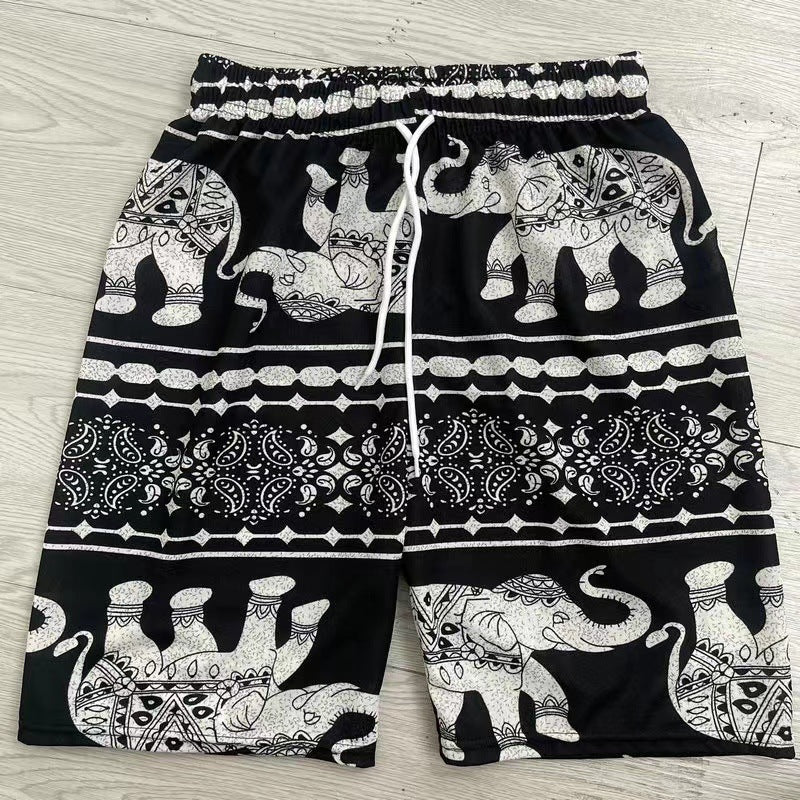 Elephant Print Swim Trunks