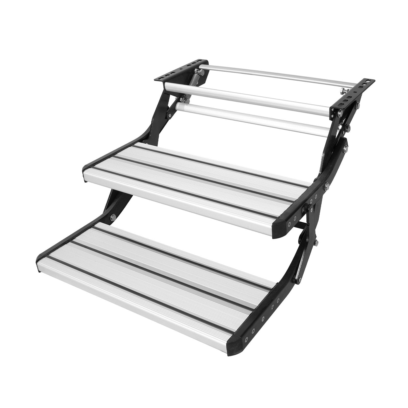 RV Steps, 2-Step, Manual Retractable RV Stairs, Foldable