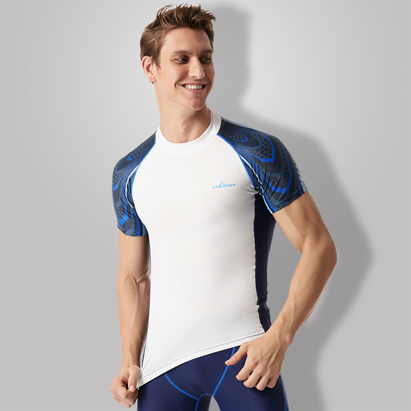 Men’s Lycra Rash Guard Swimming Suit Performance Wear
