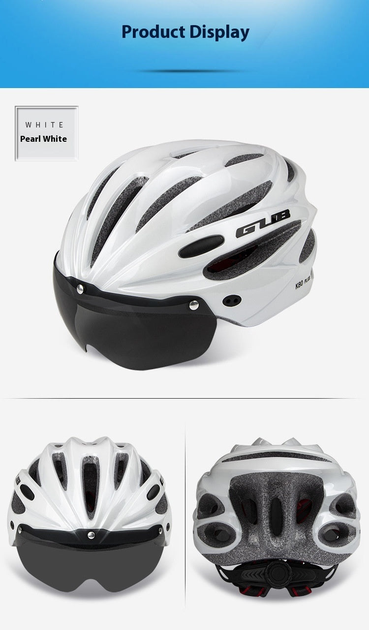 Integrated Riding Cap Magnetic Goggles Helmet