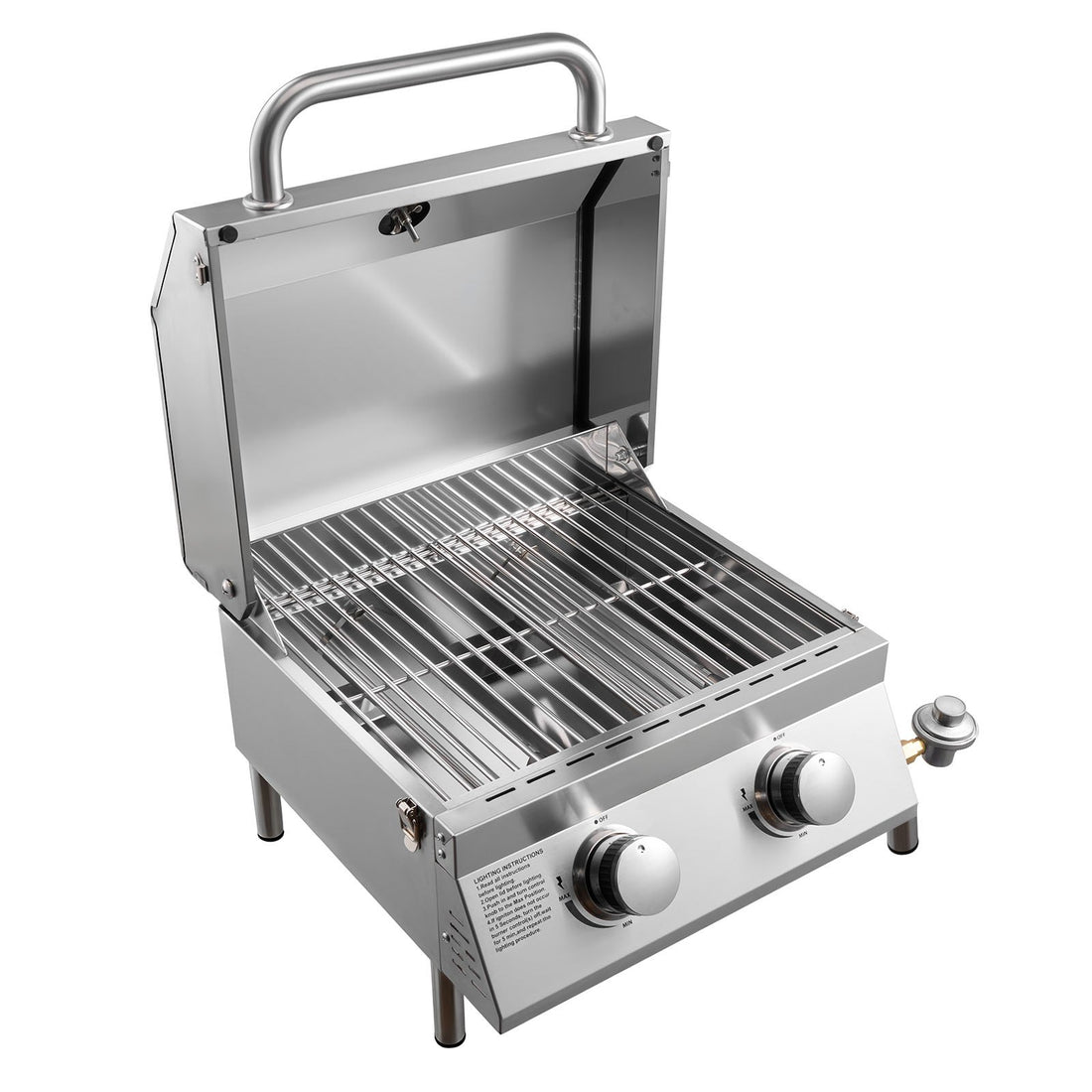 2-Burner Stainless Steel Portable Gas Grill
