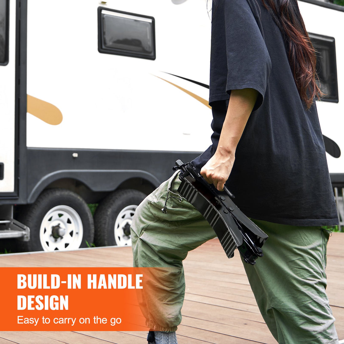 Heavy-Duty H-Shaped RV Tire Locking Chock