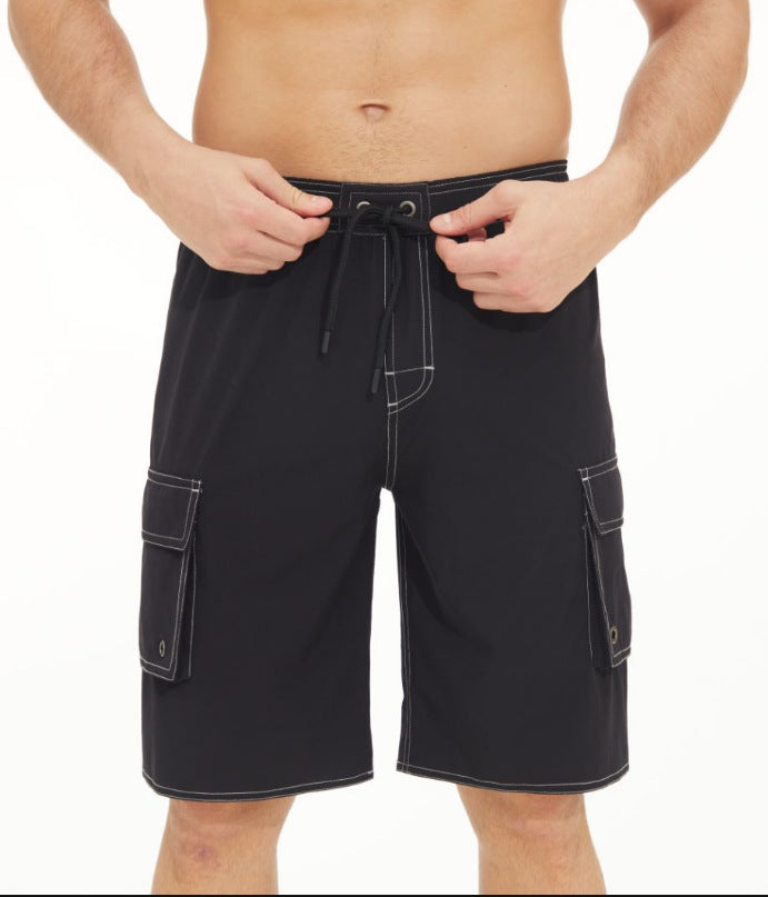 Men’s Solid Color Casual Outdoor Beach Shorts