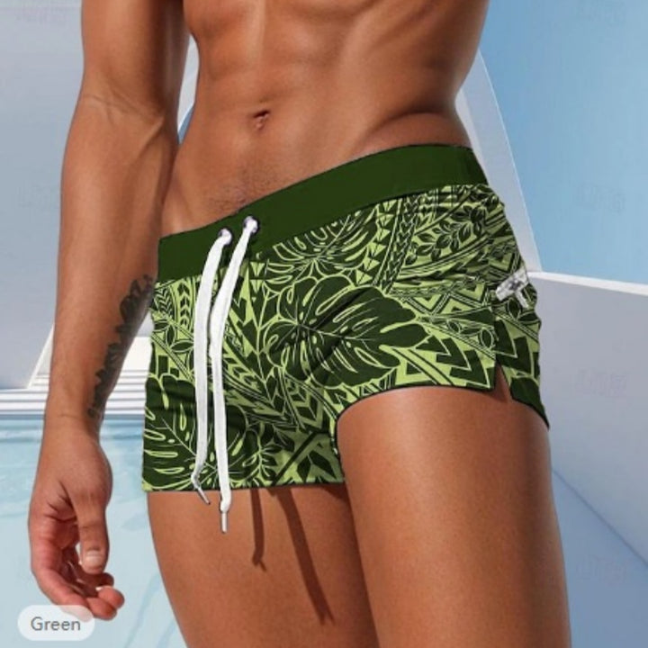 Men’s Tropical Print Swim Trunks