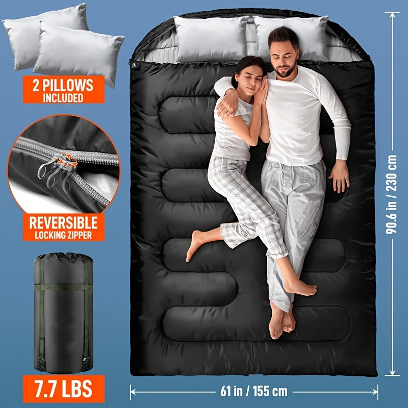 Double-Size Sleeping Bag with Pillows