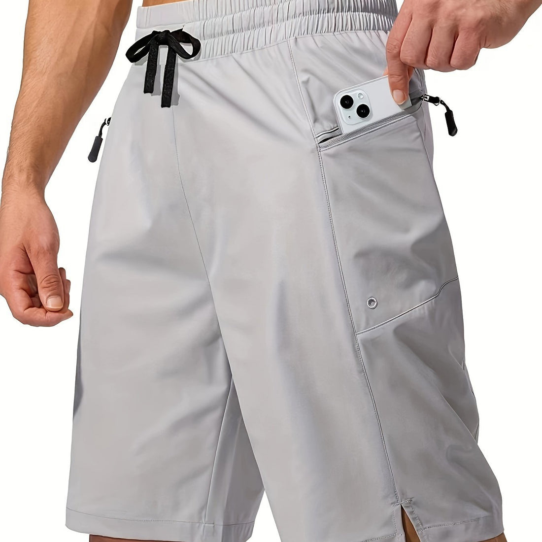 Men’s Solid Color Quick-Dry Board Shorts