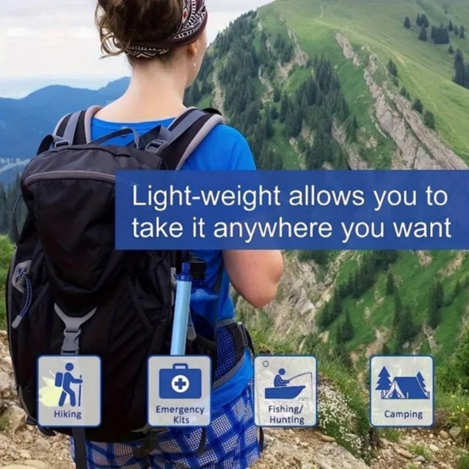Portable Personal Water Filter For Hiking And Camping