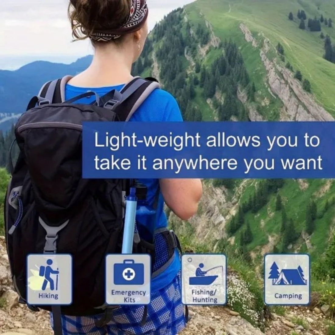 Portable Personal Water Filter For Hiking And Camping