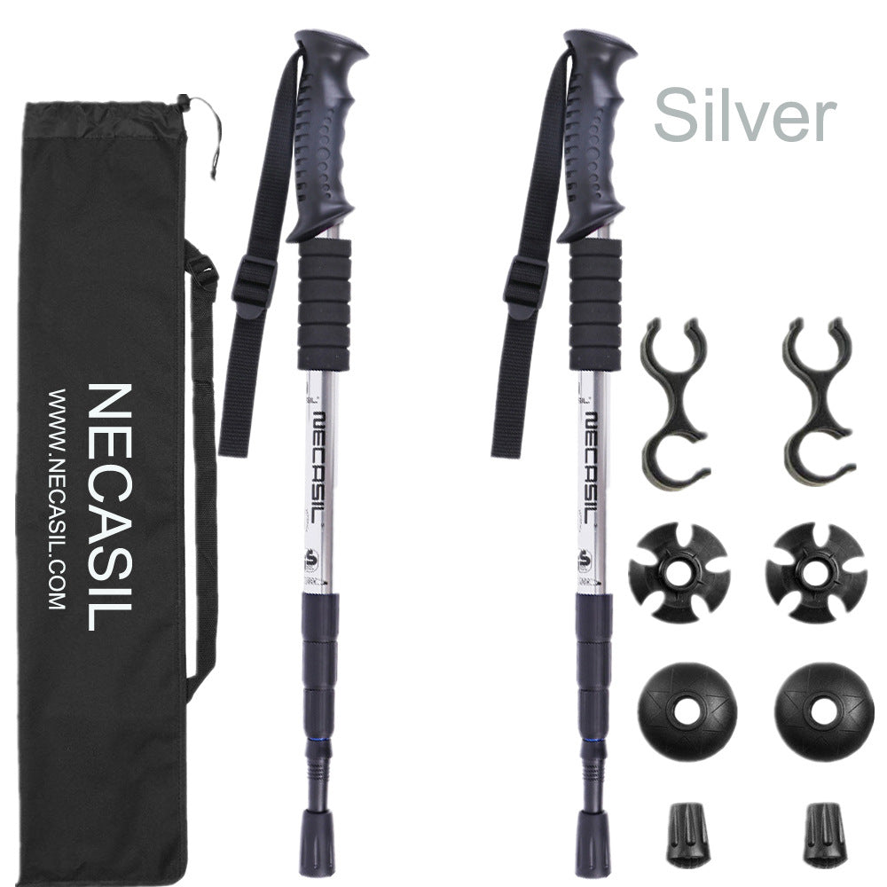 Newcastle Four Section Telescopic Trekking Poles Hiking Sticks