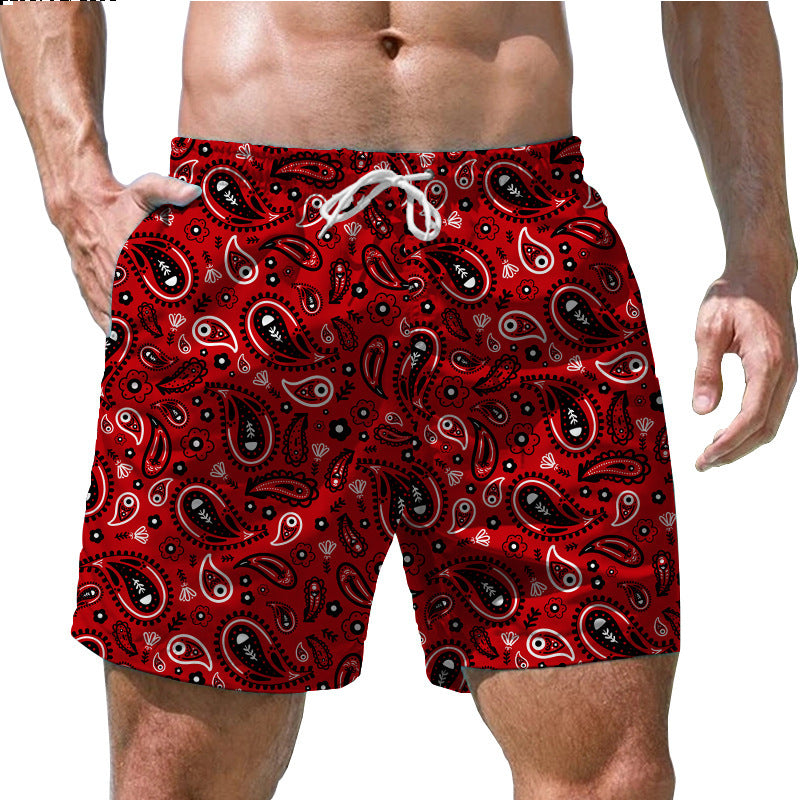 Men’s Hawaiian 3D Print Board Shorts