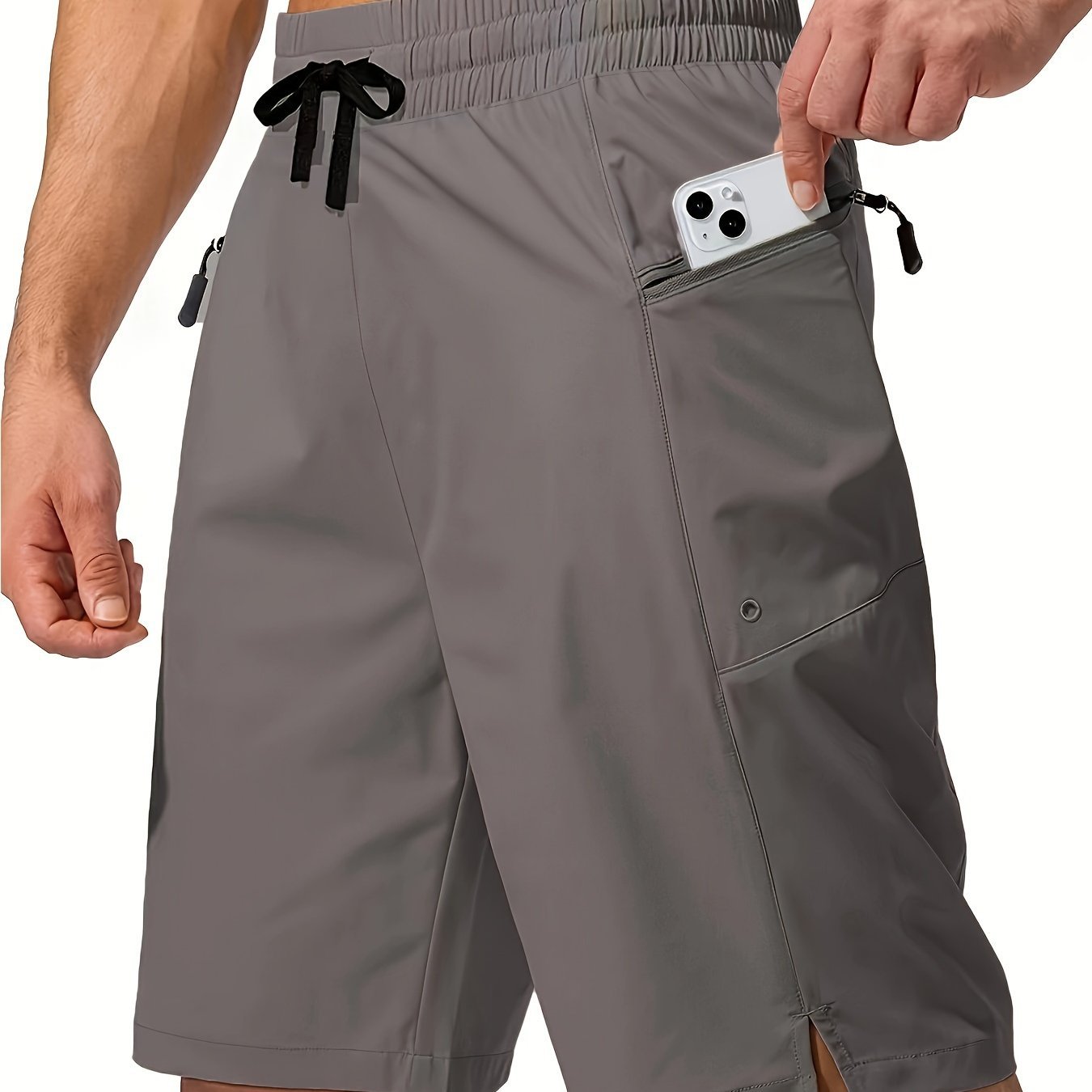 Men’s Solid Color Quick-Dry Board Shorts