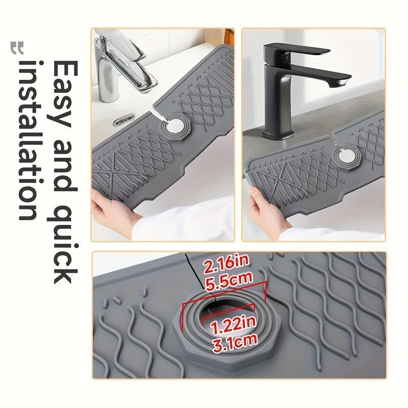 Non Slip Self Draining Silicone Sink Drying Board