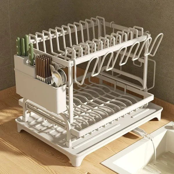 Kitchen Dish Drying Rack With Drain Board