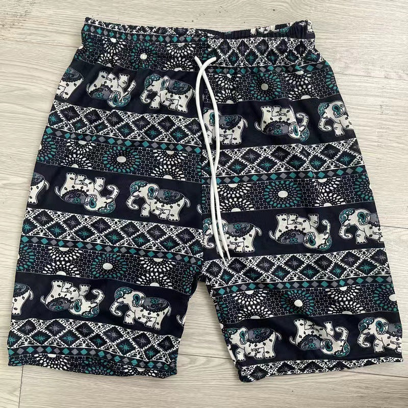Elephant Print Swim Trunks