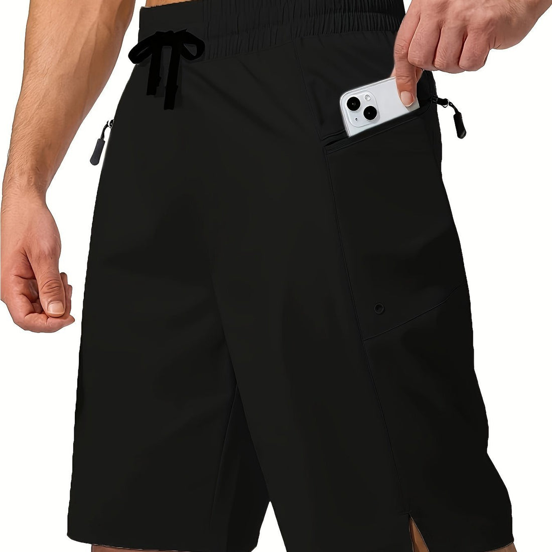Men’s Solid Color Quick-Dry Board Shorts