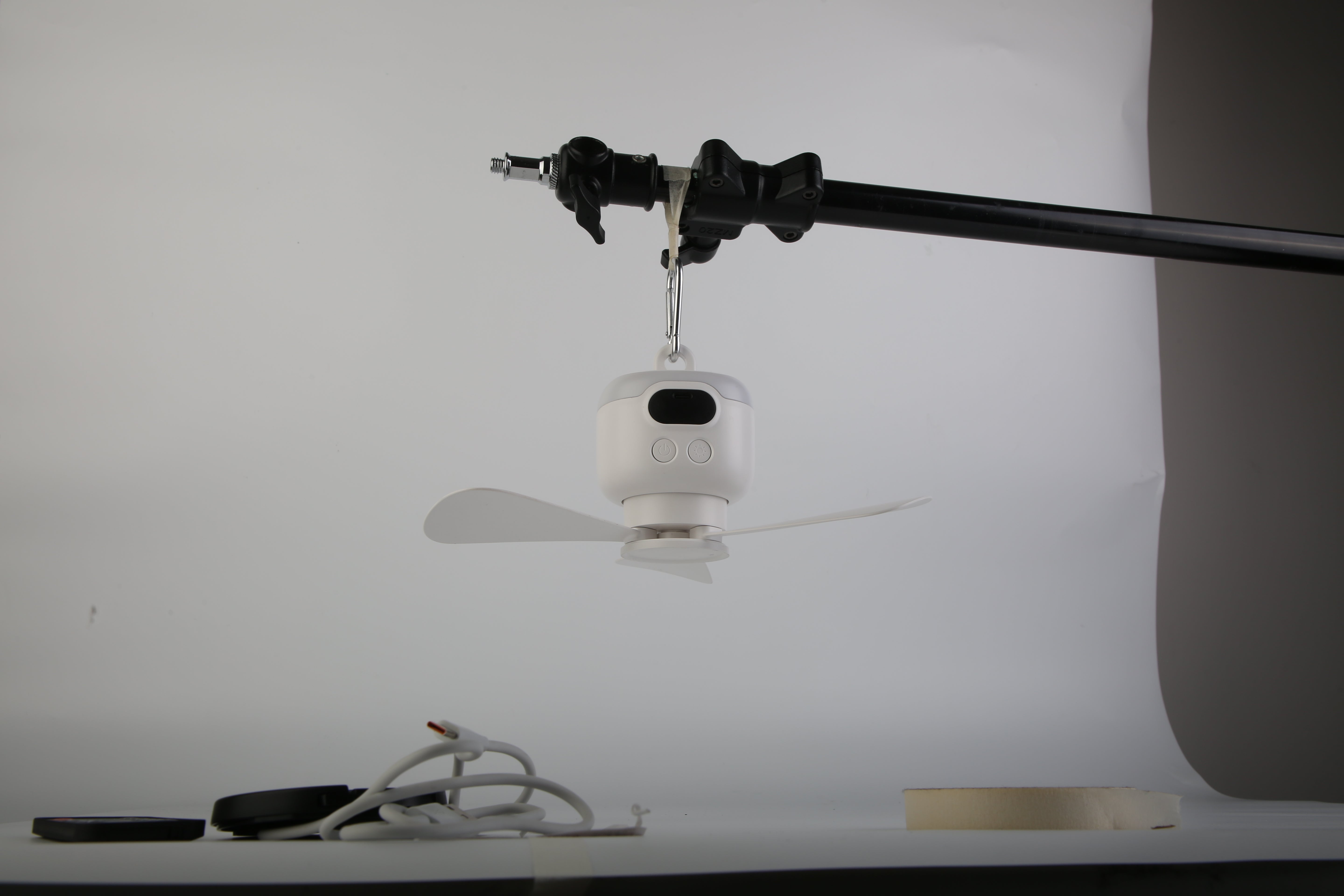 2 in 1 Portable Camping Fan With LED Lantern