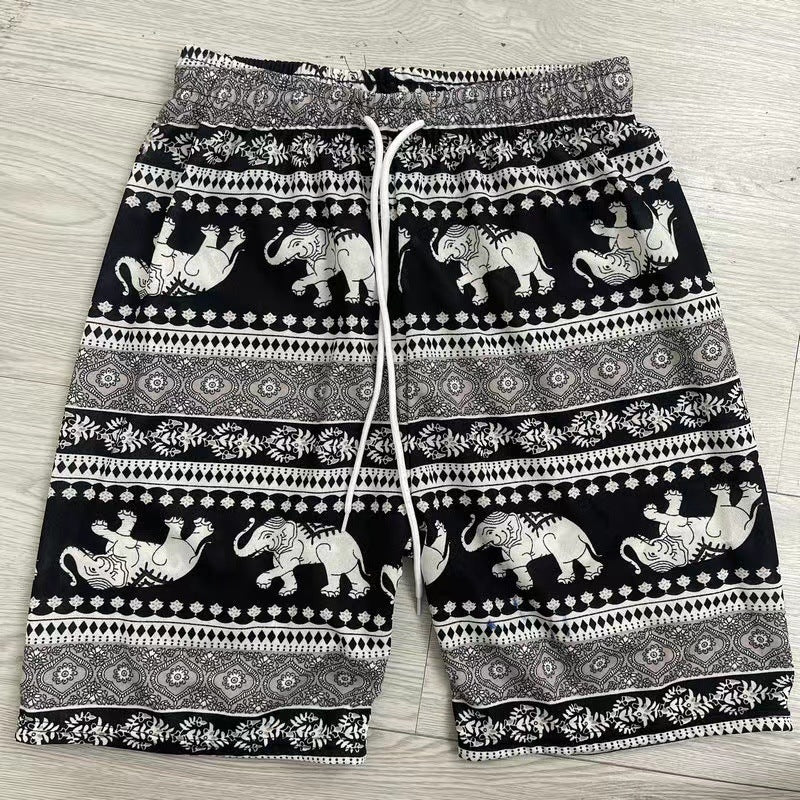 Elephant Print Swim Trunks