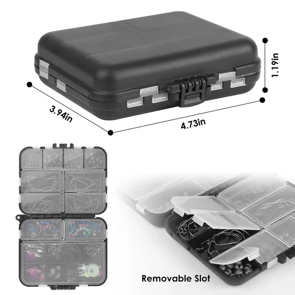 188Pcs Fishing Accessory Kit Portable Fishing Set With Hooks & Lures