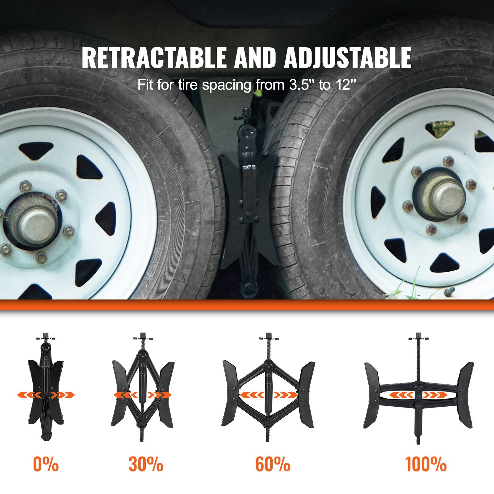 Heavy-Duty H-Shaped RV Tire Locking Chock