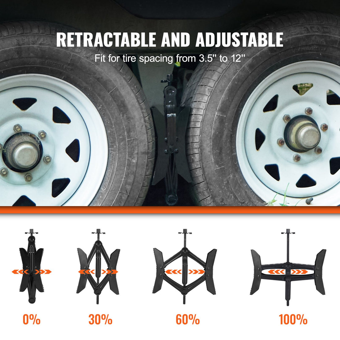 Heavy-Duty H-Shaped RV Tire Locking Chock